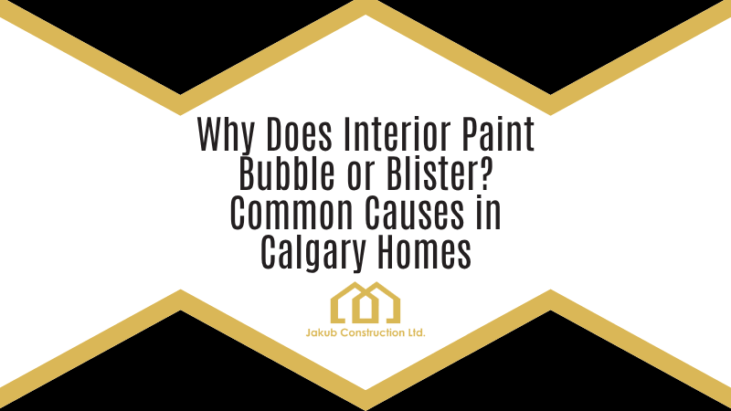 Why Does Interior Paint Bubble or Blister? Common Causes in Calgary Homes