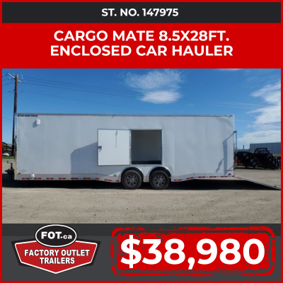 Cargo Mate 8.5x28ft. Enclosed Car Hauler
