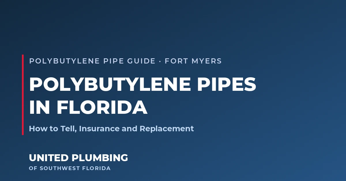 Polybutylene Pipes in Florida: How to Tell, Insurance and Replacement Cost