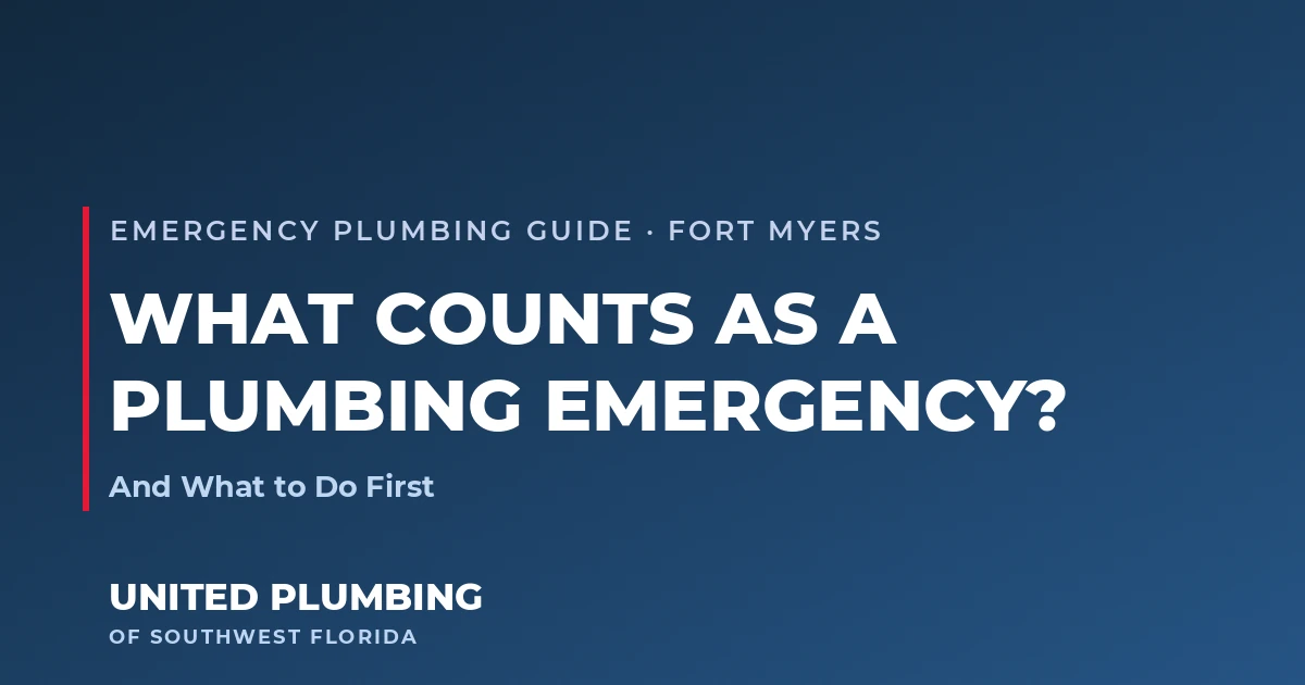 What Counts as a Plumbing Emergency?
