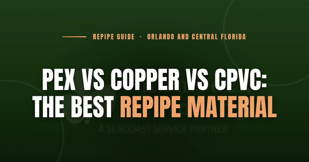 PEX vs copper vs CPVC repipe materials
