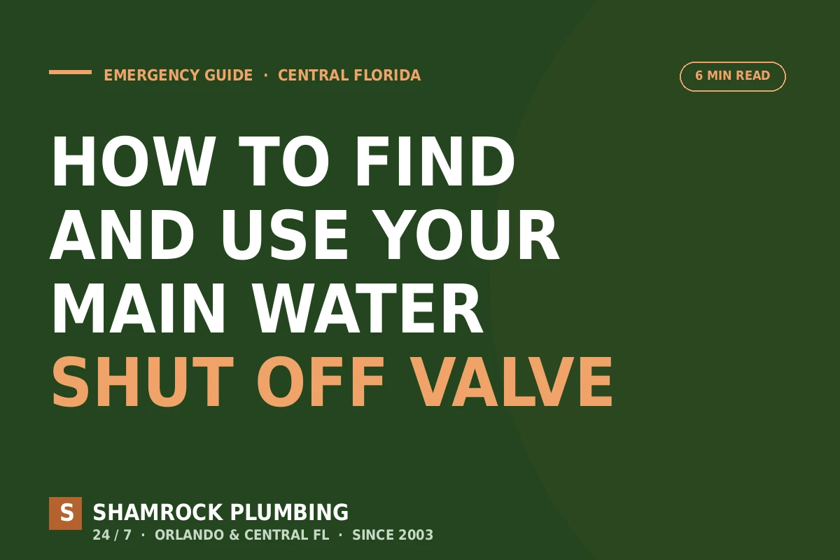 Main water shutoff valve