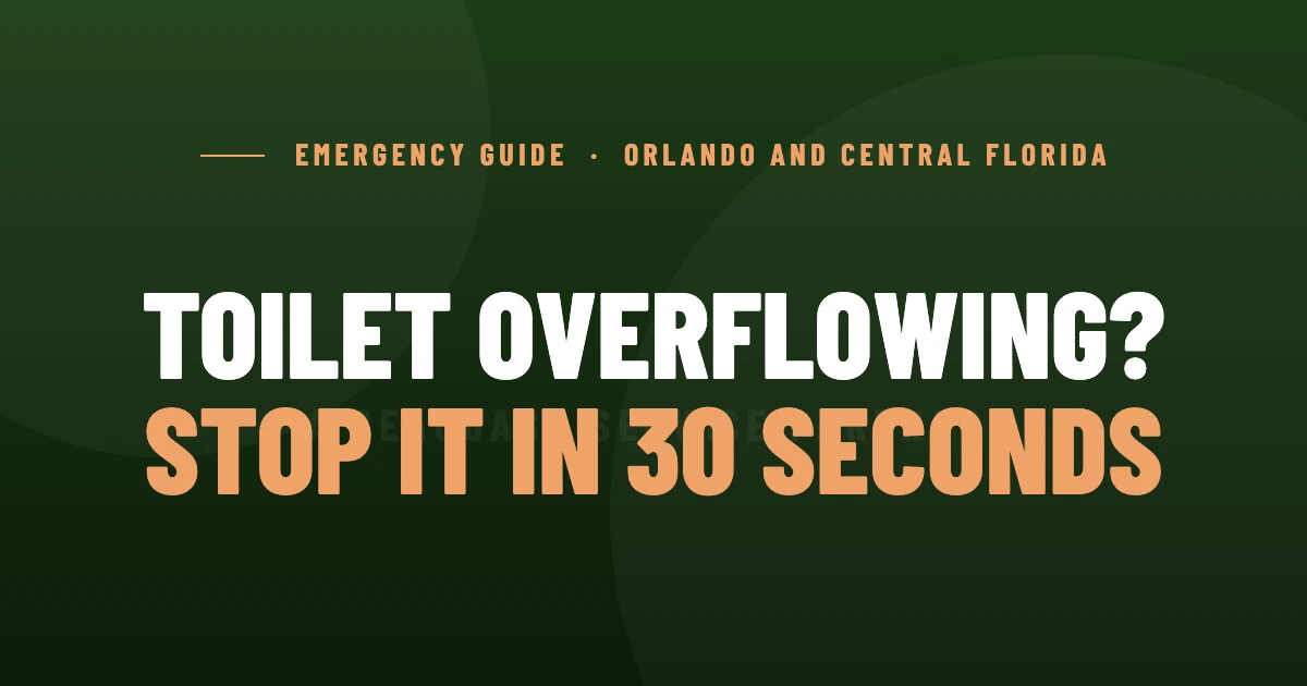 Toilet Overflowing and Won't Stop? The 30-Second Fix for Orlando Homeowners