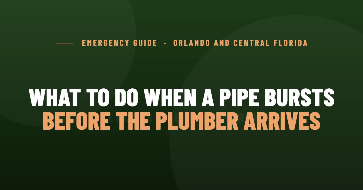 What to Do When a Pipe Bursts Before the Plumber Arrives
