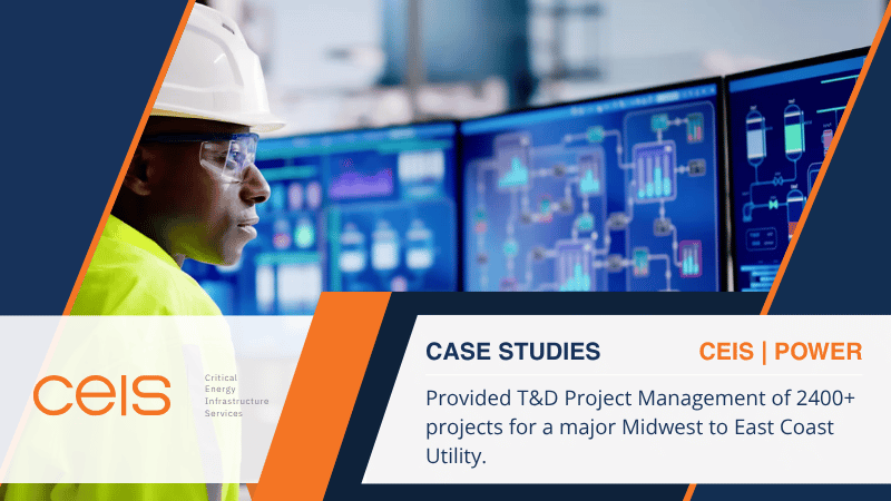 Provided T&amp;D Project Management of 2400+ projects for a major Midwest to East Coast Utility.